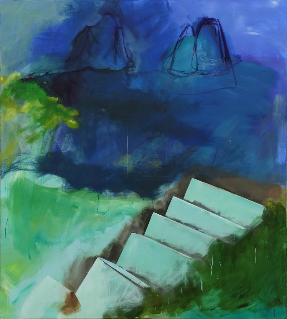 Gerner-Felsen-im-Meer-Capri-Acryl-auf-Leinwand-180x200-2018-Malerei