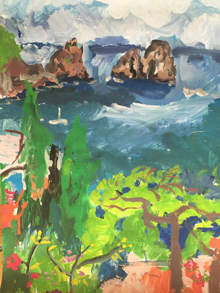 Gerner-Skizze-der-Faraglionis-von-Capri-2016-Malerei