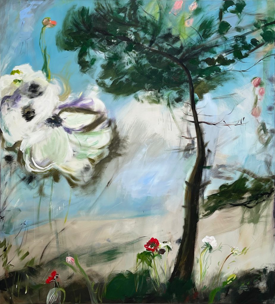 Kiefer im Wind | Malerei auf Leinwand, Cosima Gerner, 2021
