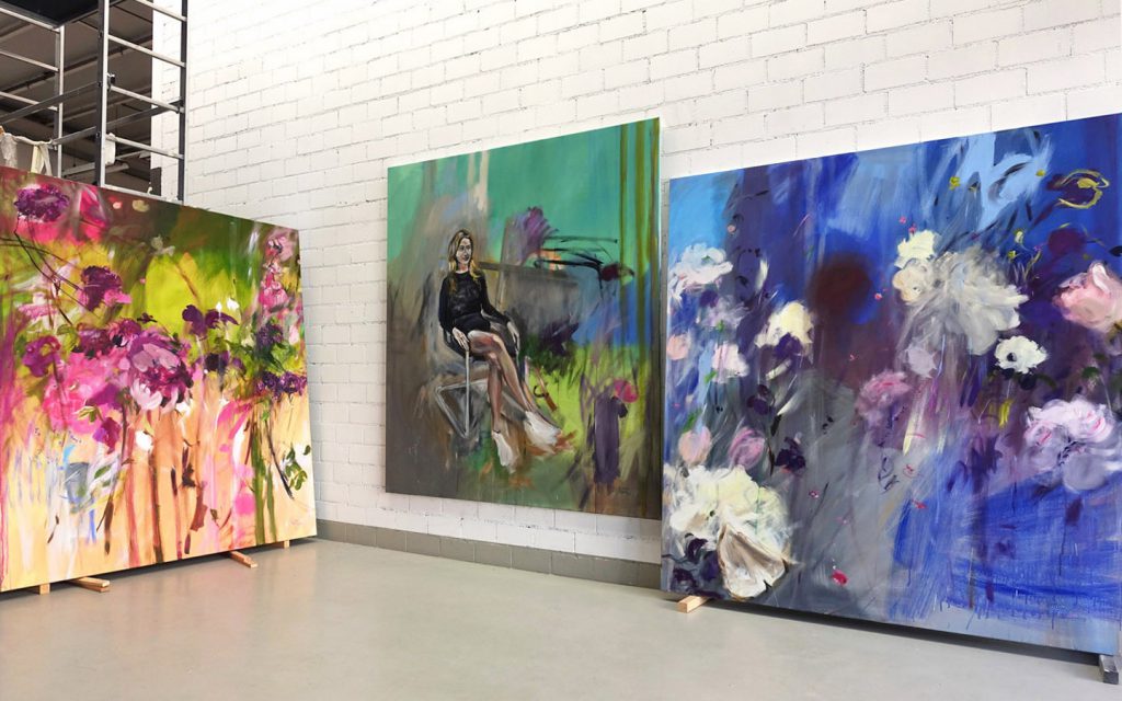 Drei Gemälde-Cosima-Gerner-Malerei auf Leinwand-2020